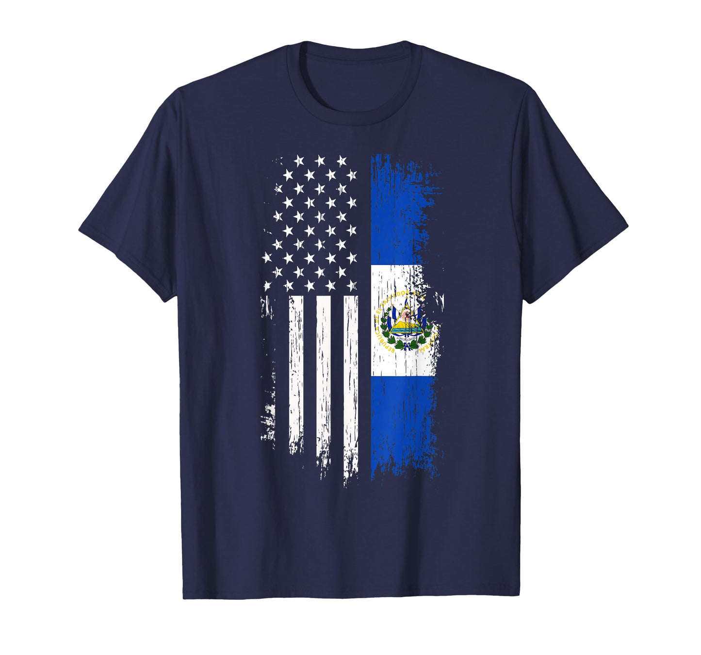Salvadoran America Flag T-Shirt - El Salvador USA Shirt T-Shirt