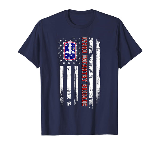 172nd Infantry Brigade Veteran USA Flag Veterans Day Xmas T-Shirt