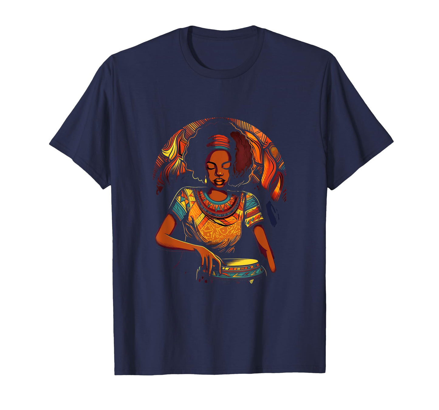 Djembe Drum African Woman Girl Jembe Player Drummer Drumming T-Shirt