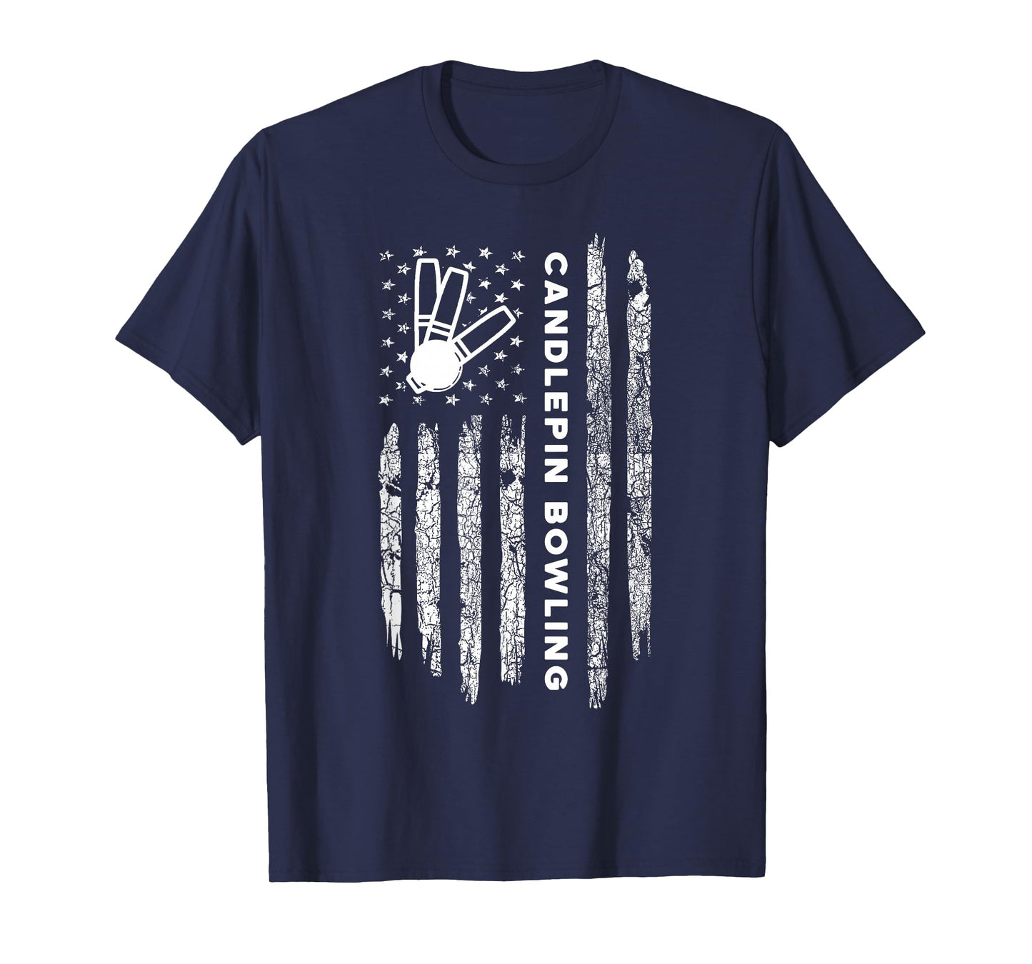 American Flag Candlepin Bowling - Vintage Candlepin Bowling T-Shirt