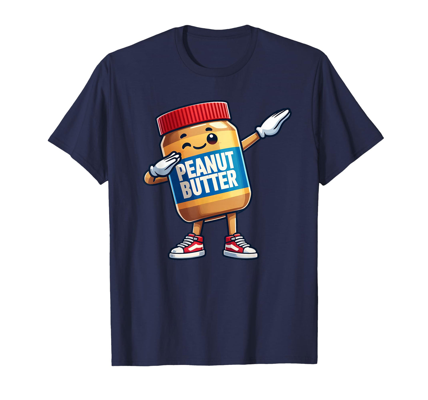 Funny Peanut Butter Jelly Jar Dabbing Boys Girls Kids T-Shirt