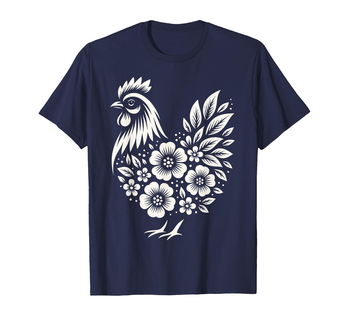 Chicken Floral Lover Gifts Women Girls Mom Cute Farm Chicken T-Shirt