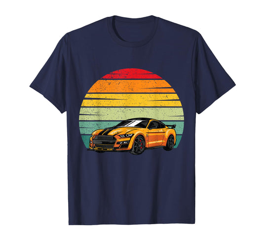 Classic Sport Car Golden Car Lover Gift Mechanic Driver Race T-Shirt