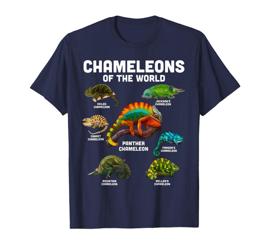 Chameleon Shirt Chameleons of the World Educational Reptile T-Shirt