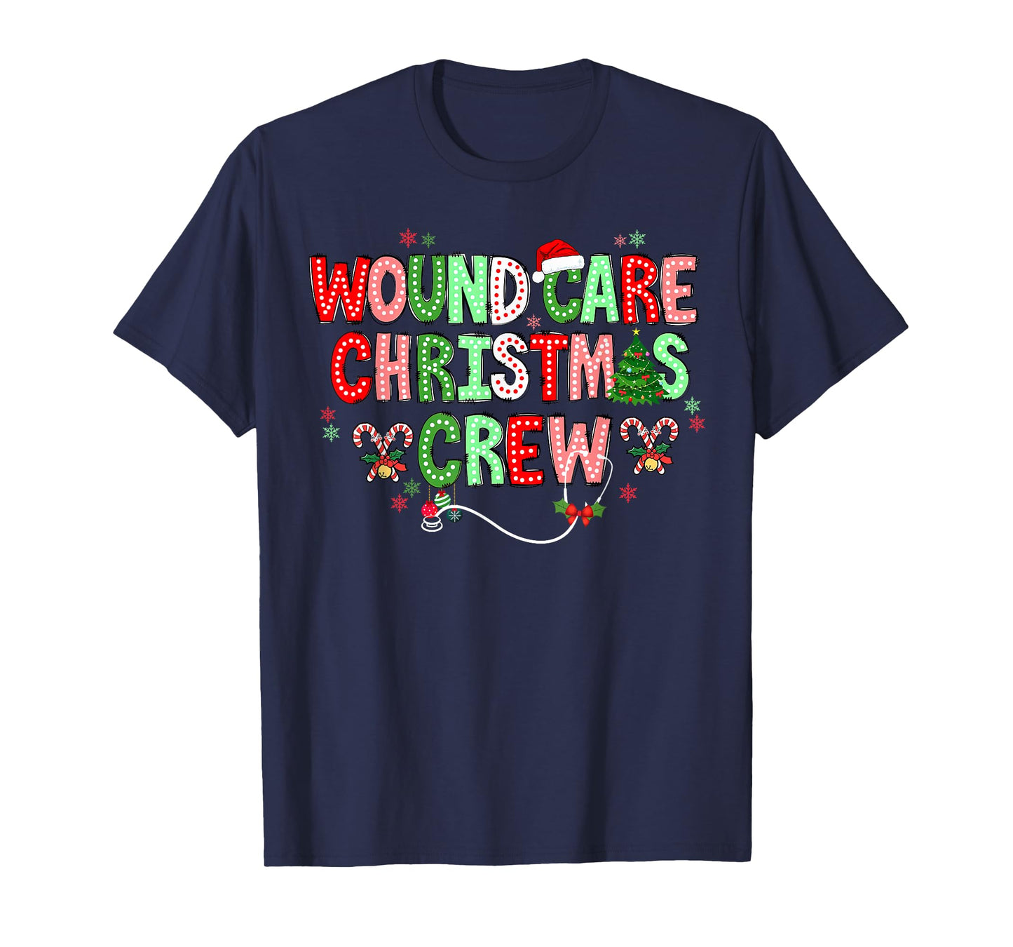 Christmas Wound Care Nurse Crew Wound Nursing NP RN Xmas T-Shirt