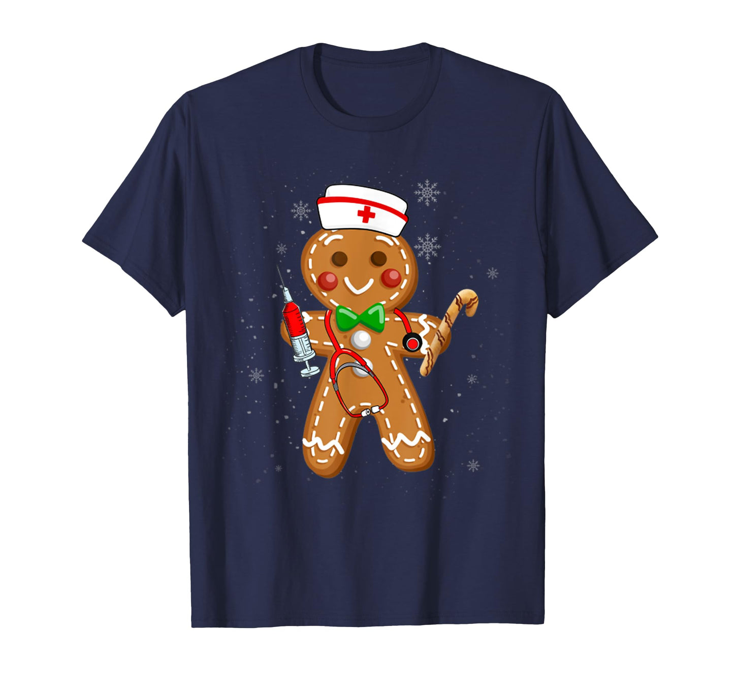 Christmas Gingerbread Nurse Cookie Costume Baking Xmas T-Shirt