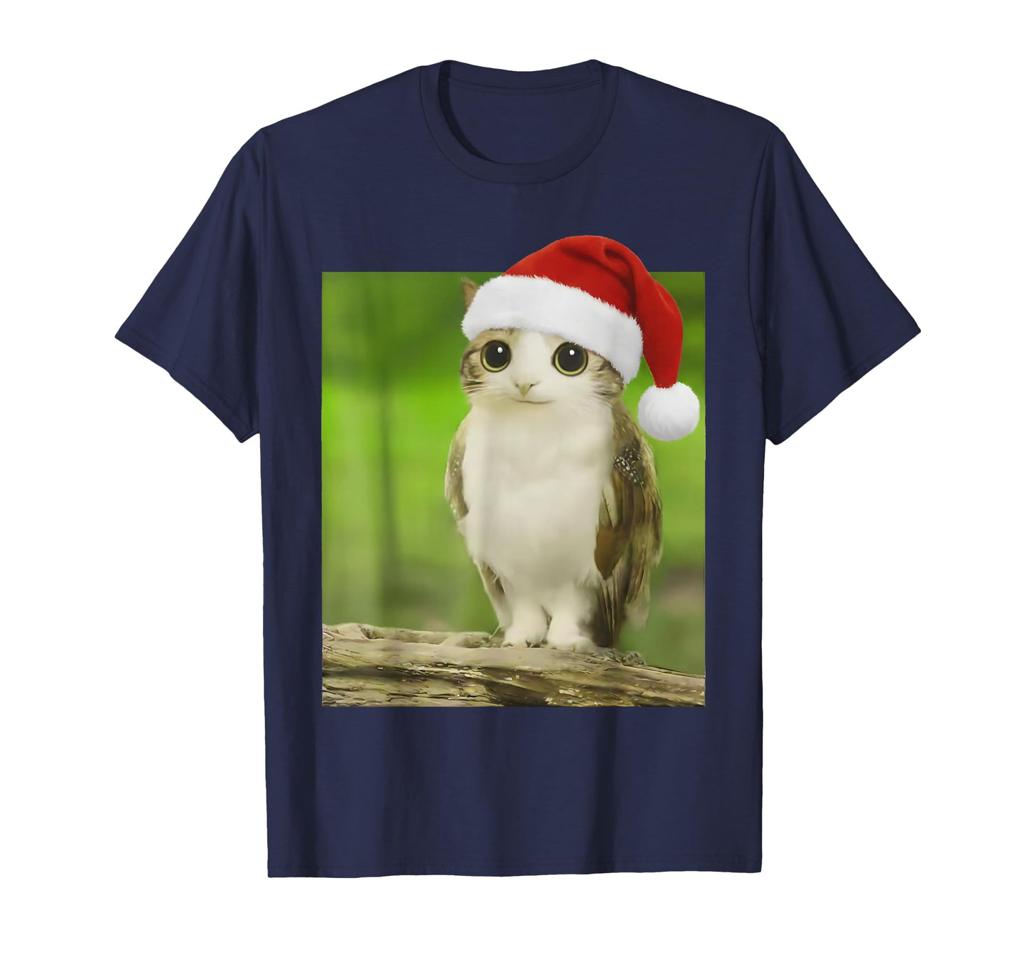 Funny Adorable Cat Owl Brainrot Meme Meowl Christmas T-Shirt