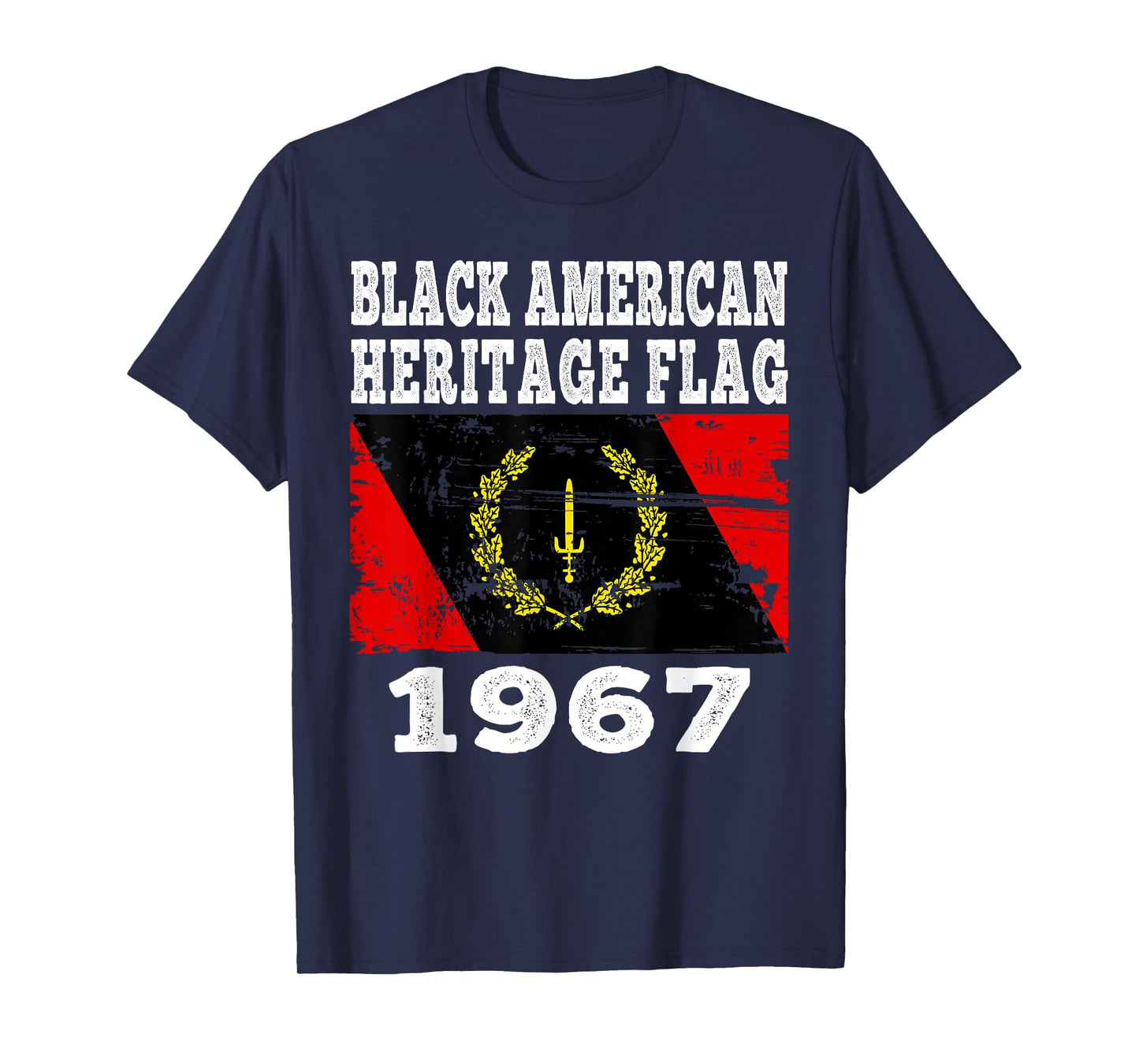 Black American Heritage Flag 1967 Vintage T-Shirt
