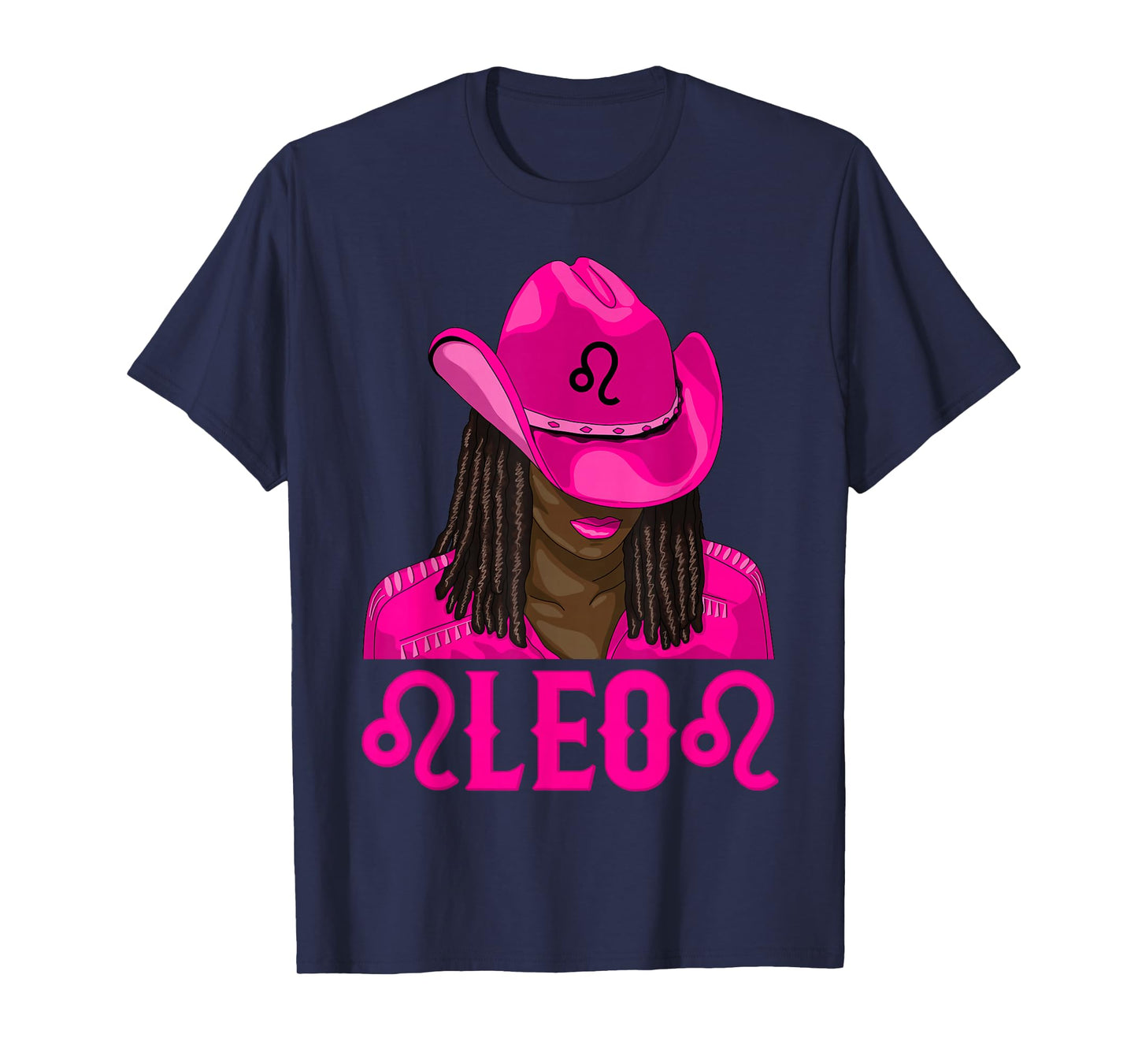 Leo Western Cowgirl African American Black Women T-Shirt