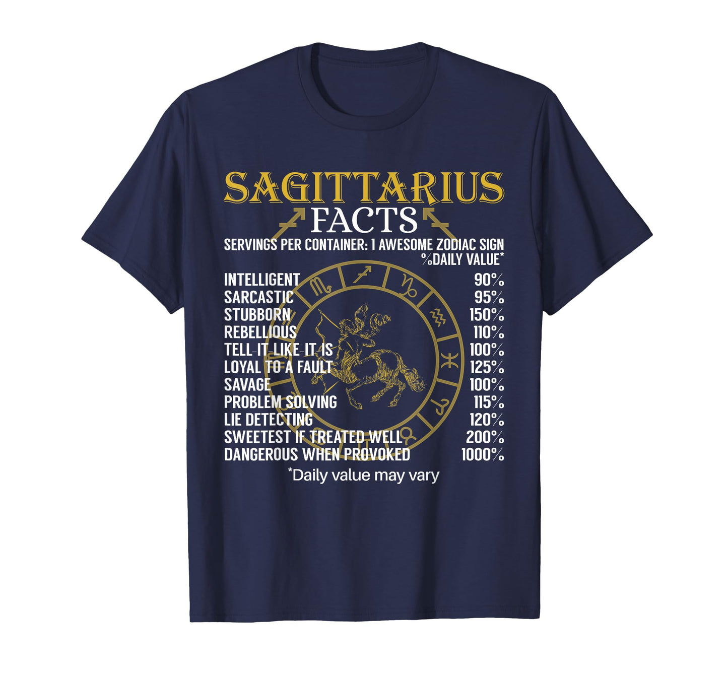 Sagittarius Facts Zodiac Sign T-Shirt T-Shirt