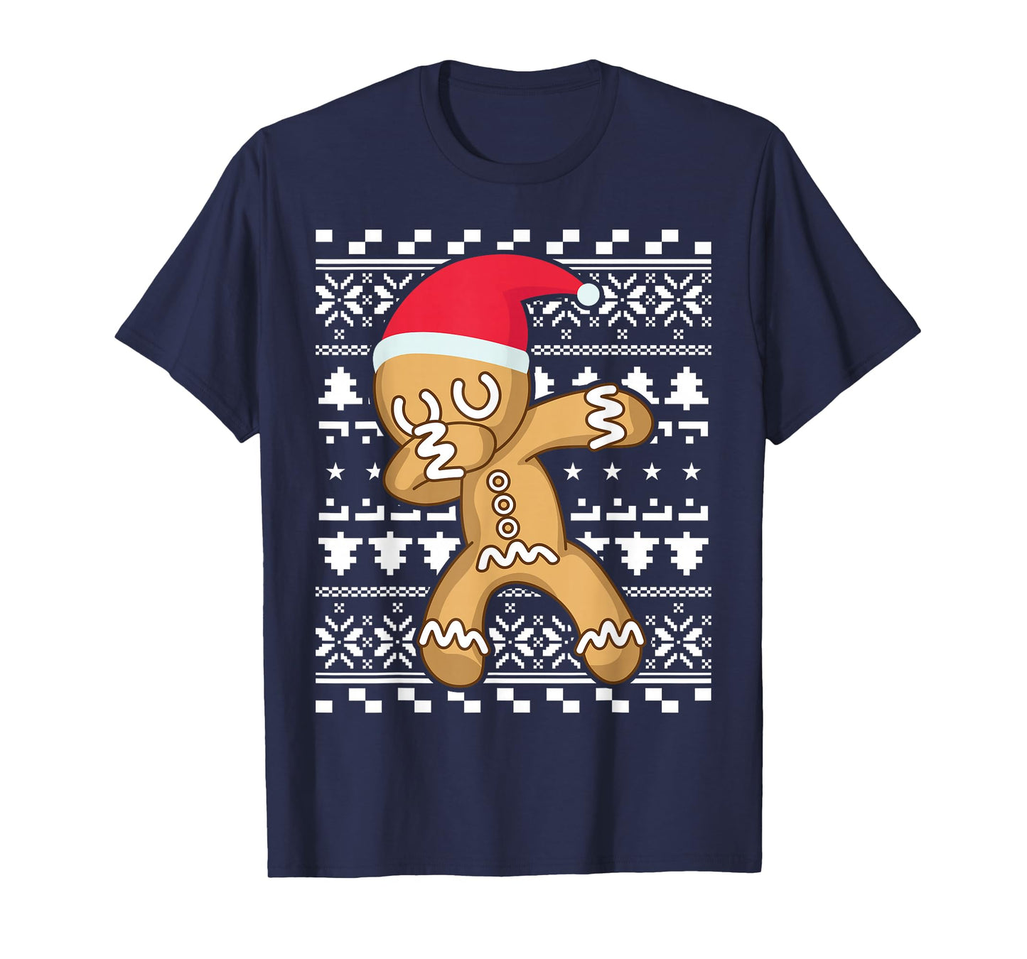 Dabbing Gingerbread Man Ugly Christmas Sweater T-Shirt