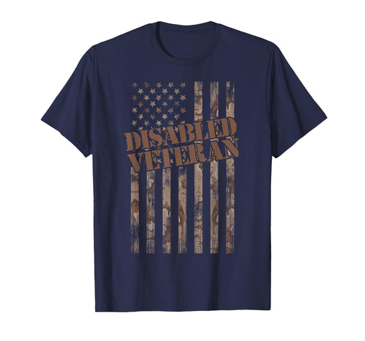 Disabled Veteran Lives Matter American Flag US Veterans Day T-Shirt for Women Men