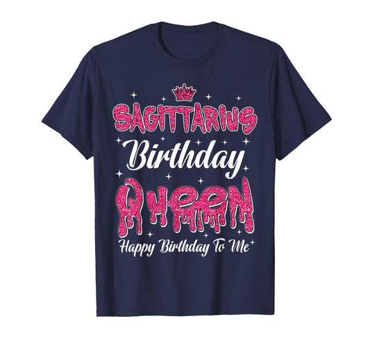 Sagittarius Birthday Queen Happy Birthday Women Girl Zodiac T-Shirt