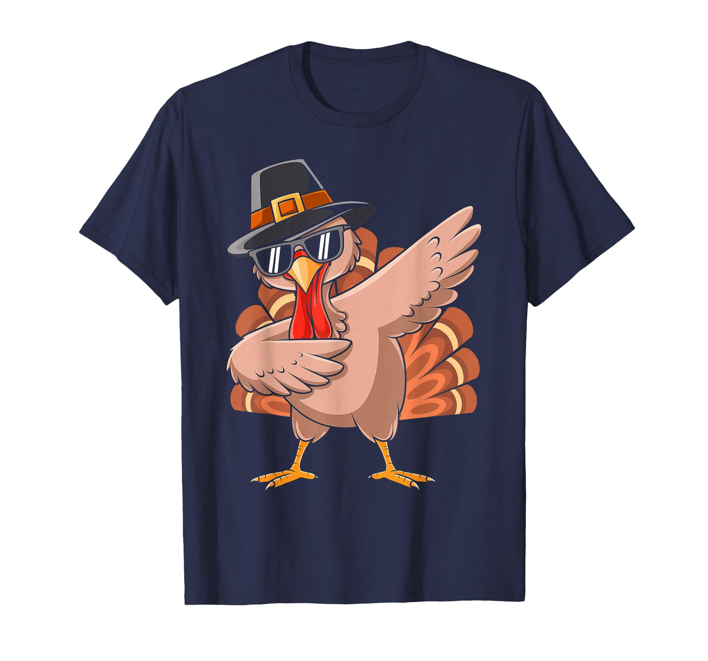 Dabbing Turkey Day Thanksgiving Pilgrim Costume Boys Kids T-Shirt