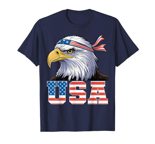 USA T Shirt American Flag Men Women Kids Eagle Patriotic T-Shirt