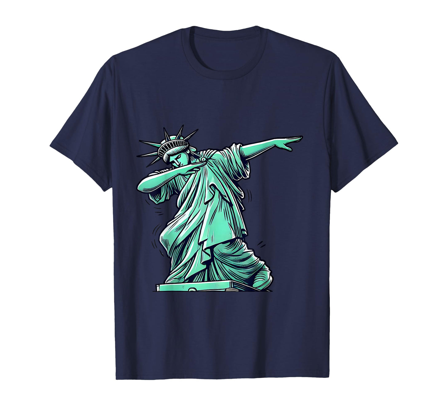 Statue Of Liberty Dabbing Funny Patriotic T-Shirt