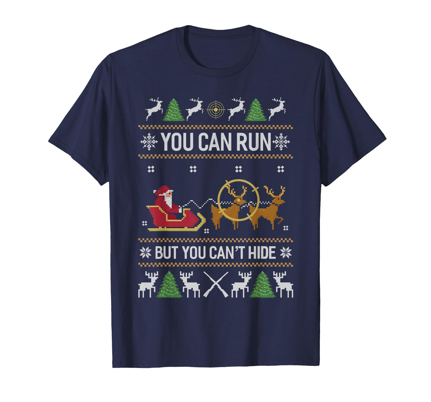 Deer Hunting Santa Hunter Ugly Christmas Sweater Xmas Gifts T-Shirt