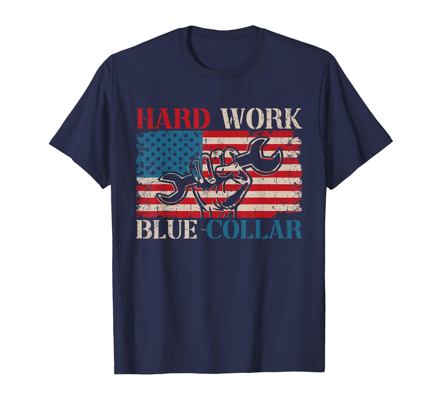 American Roughneck Mechanic Blue Collar Worker T-Shirt