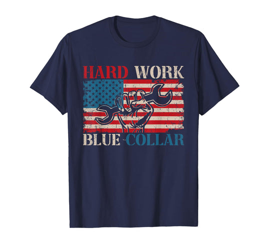 American Roughneck Mechanic Blue Collar Worker T-Shirt