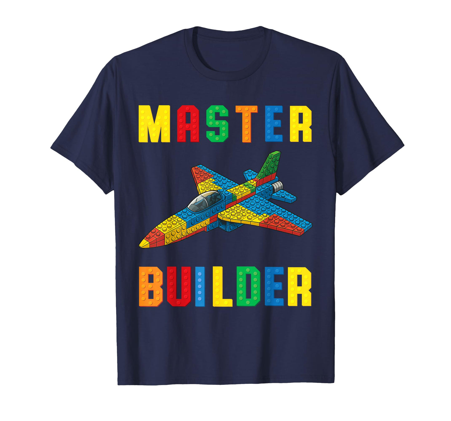 Funny Family Master Builder Building Bricks Blocks Kids Boys T-Shirt