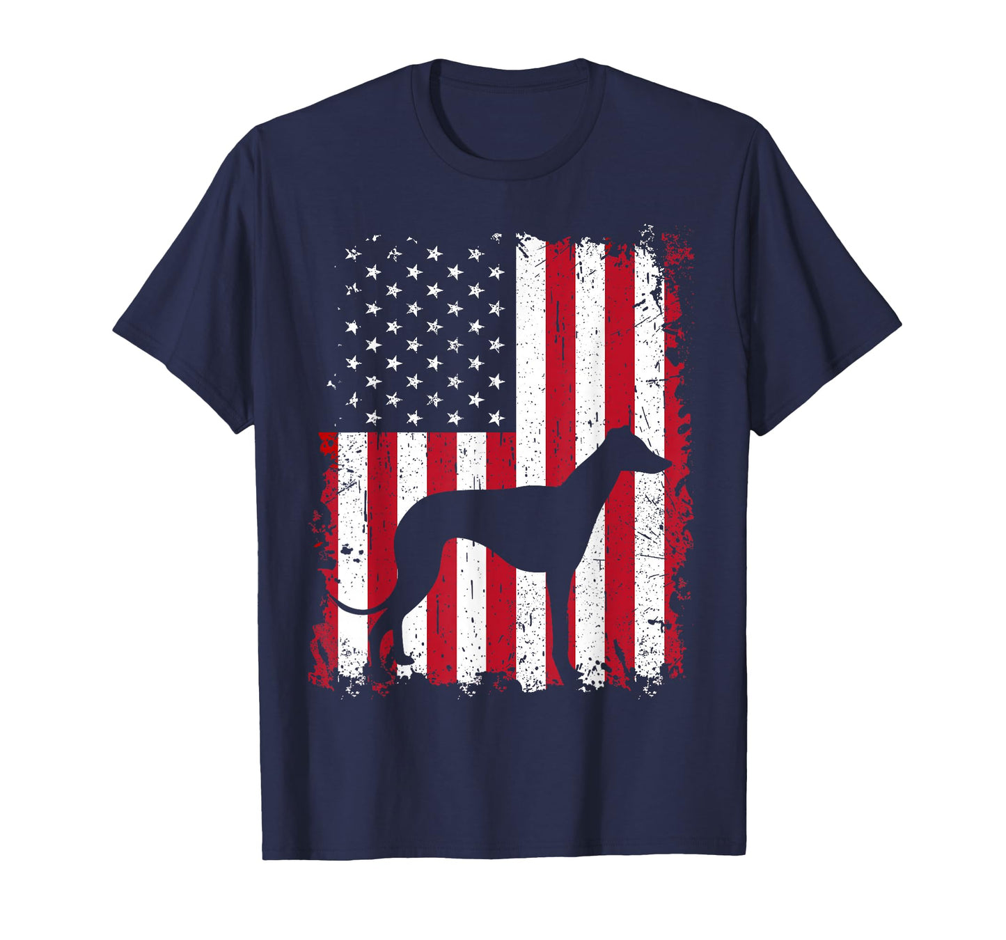 Greyhound 4th of July Patriotic American USA Flag Gift T-Shirt