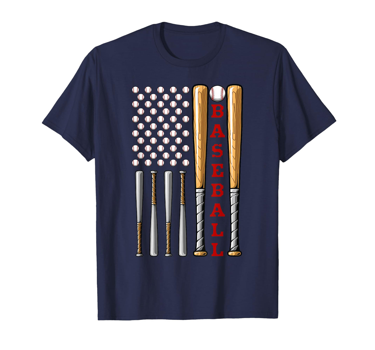 Patriotic US American Baseball Flag - Vintage Baseball Flag T-Shirt