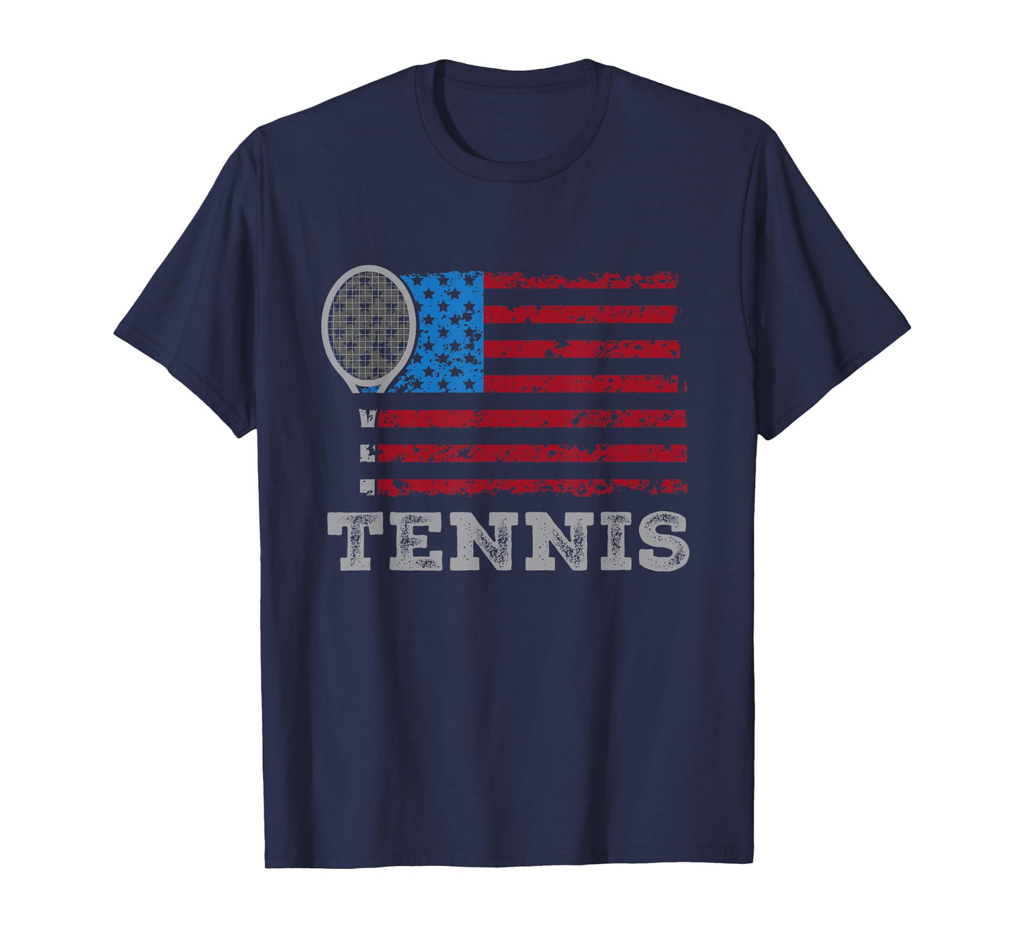 USA Flag Tennis Mens Womens US Tennis Lover Team Sport T-Shirt