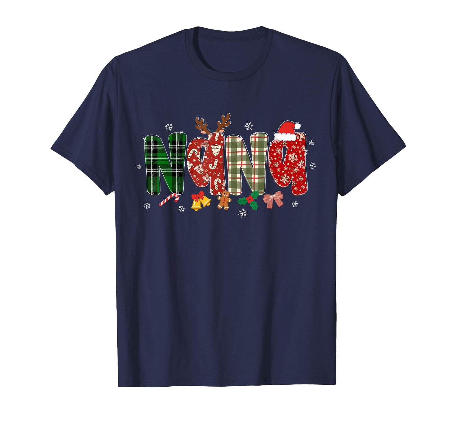 Nana Christmas Festive Grandma Costume Xmas Family Matching T-Shirt