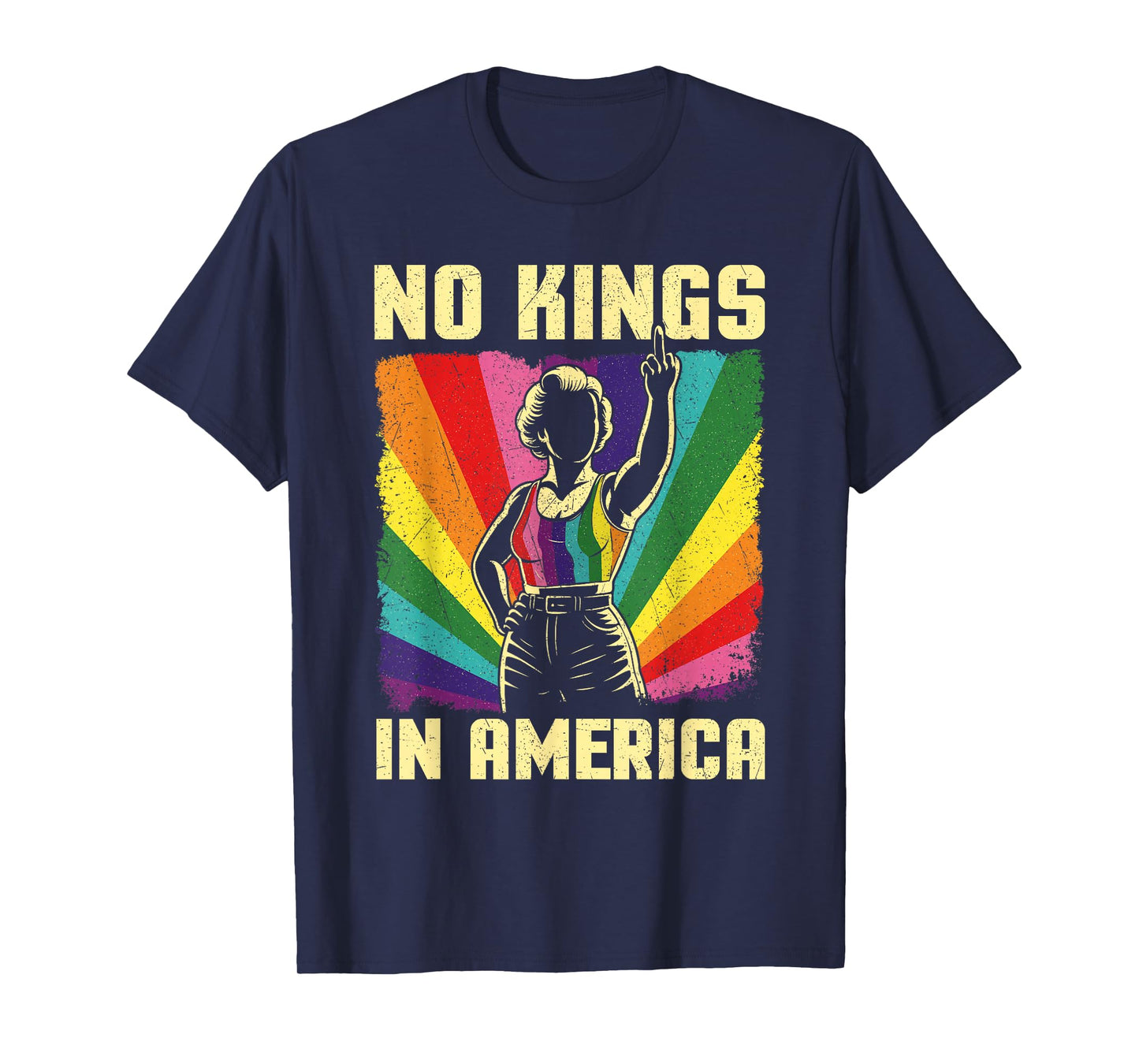 No Kings in America - Anti-Monarchy Statement Liberty LGBTQ T-Shirt