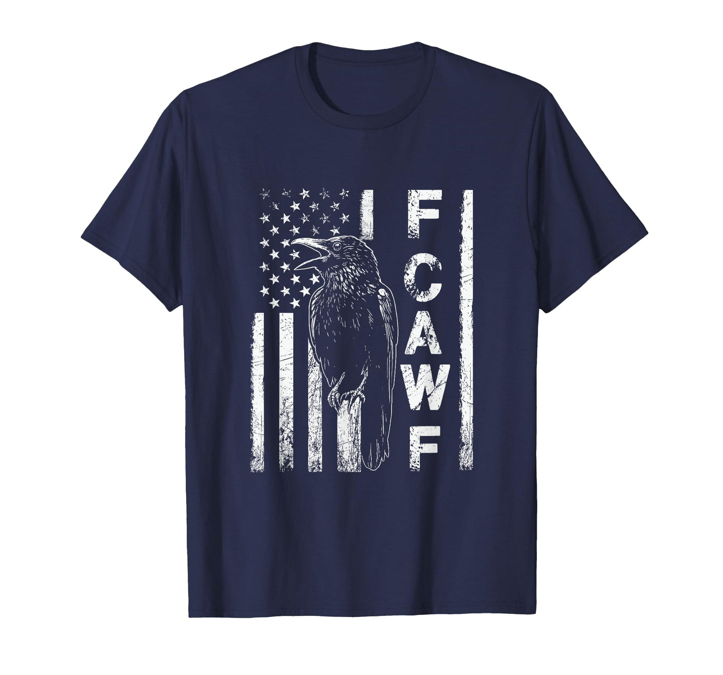 Funny F CAW F Crow with USA Flag T-Shirt