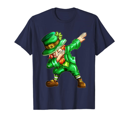 St Patricks Day Dab Dabbing Leprechaun in Green Holiday T-Shirt