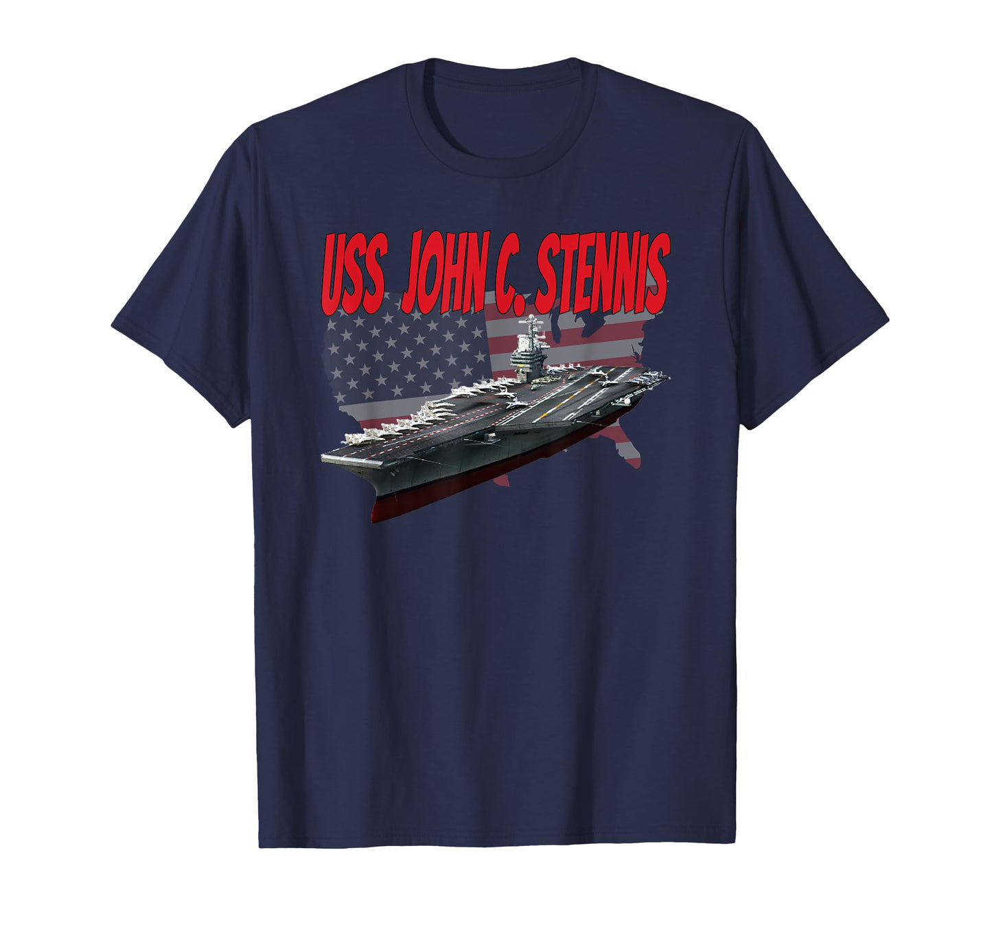 Aircraft Carrier USS John C. Stennis CVN-74 Grandpa Dad Son T-Shirt