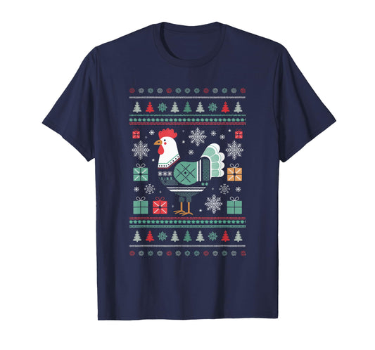 Chicken Ugly Christmas T-Shirt