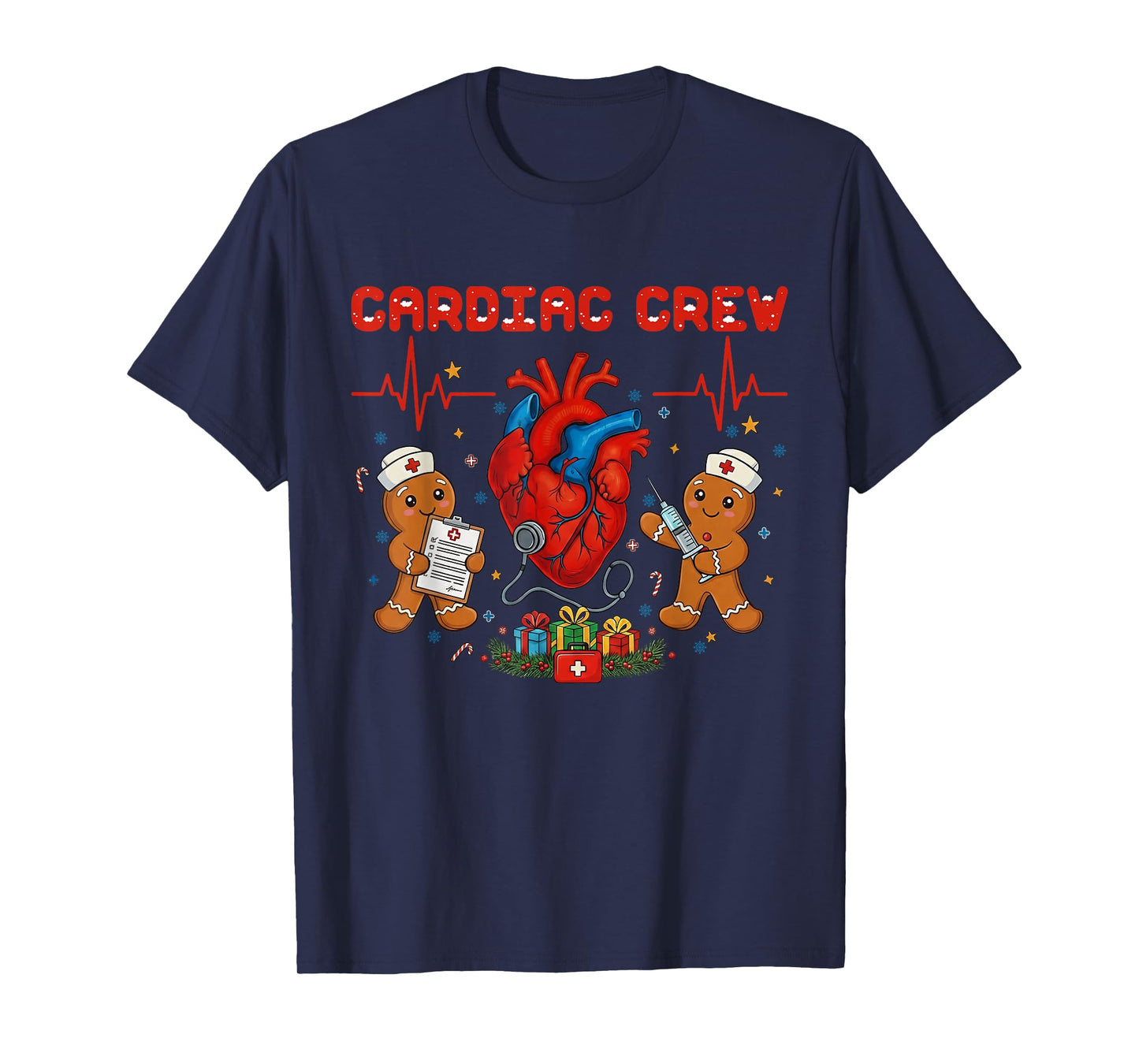 Cardiac Christmas Crew Techs Secretary T-Shirt