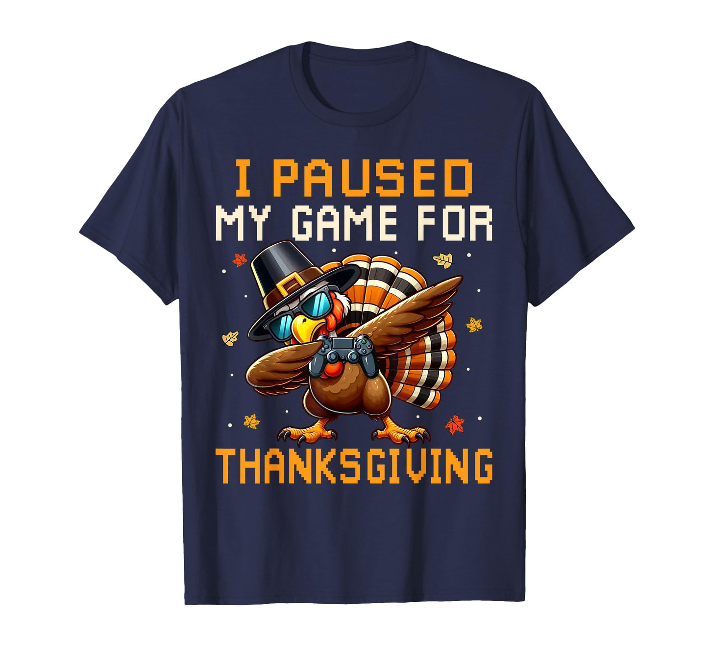 Dabbing Turkey Happy Thanksgiving Shirts for Gamer Boys Kids T-Shirt