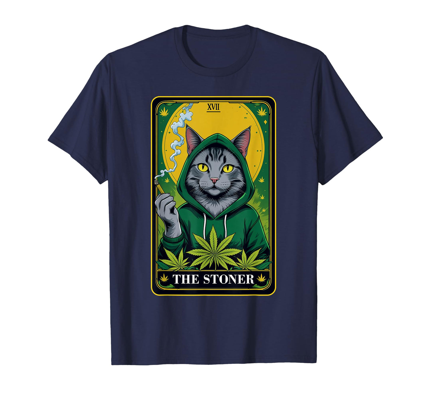 The Stoner Tarot Card Cannabis 420 Gift Cats And Weed T-Shirt