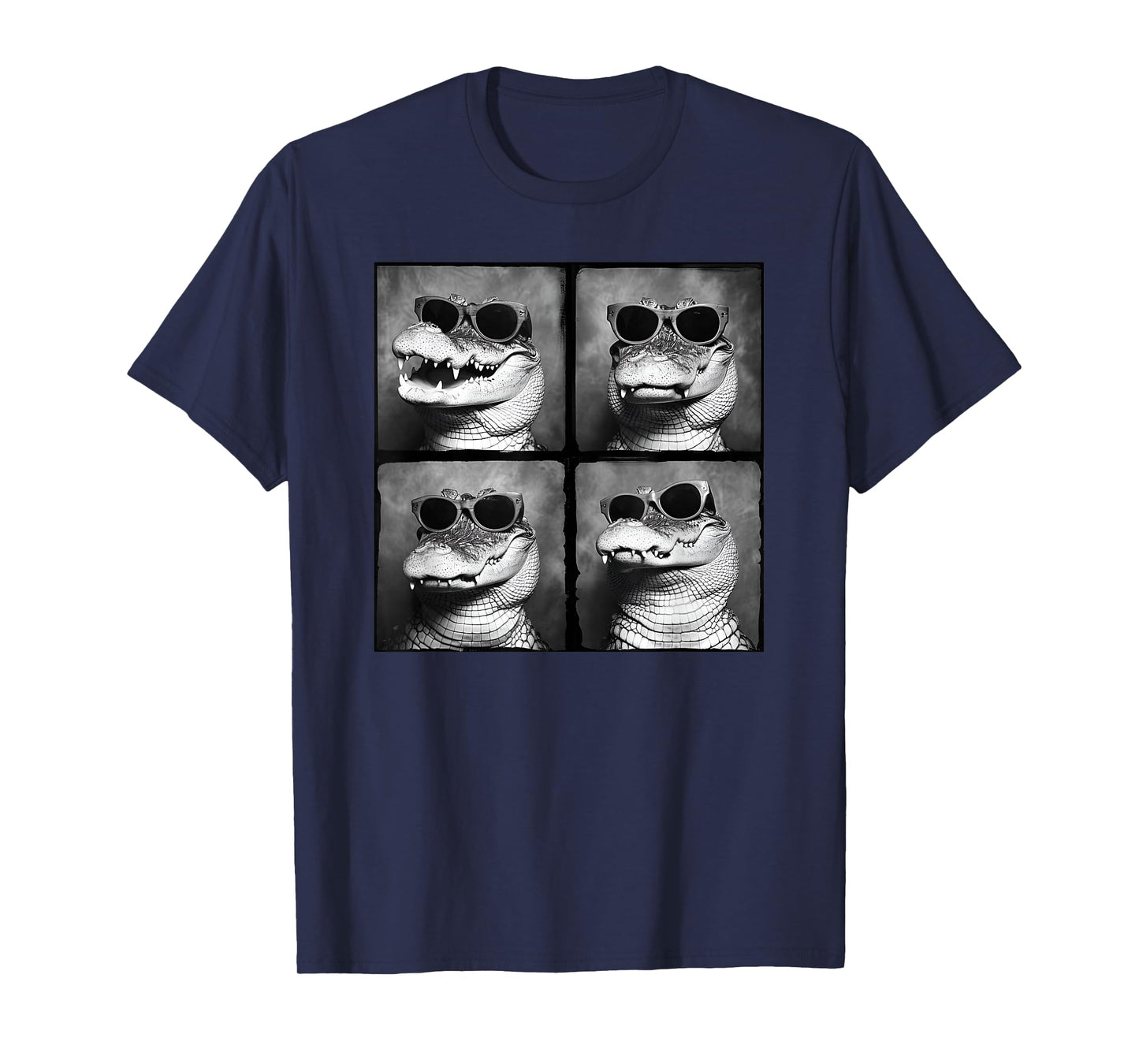 Funny Crocodile in Sunglasses Quirky Alligator Funny Gator T-Shirt