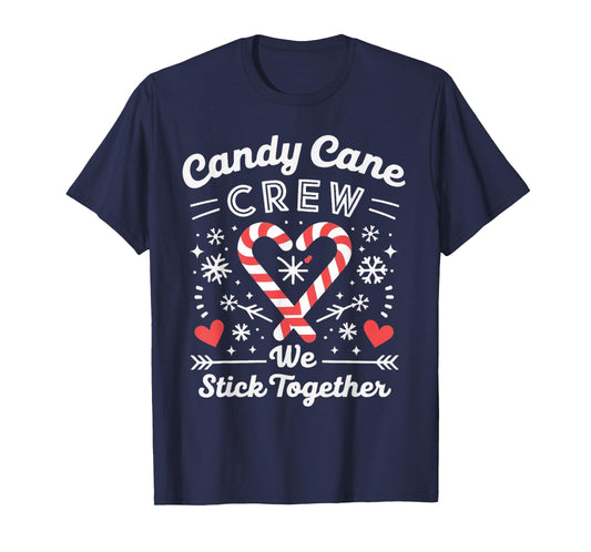 Christmas Candy Cane Heart Holiday Family Matching Pajama T-Shirt