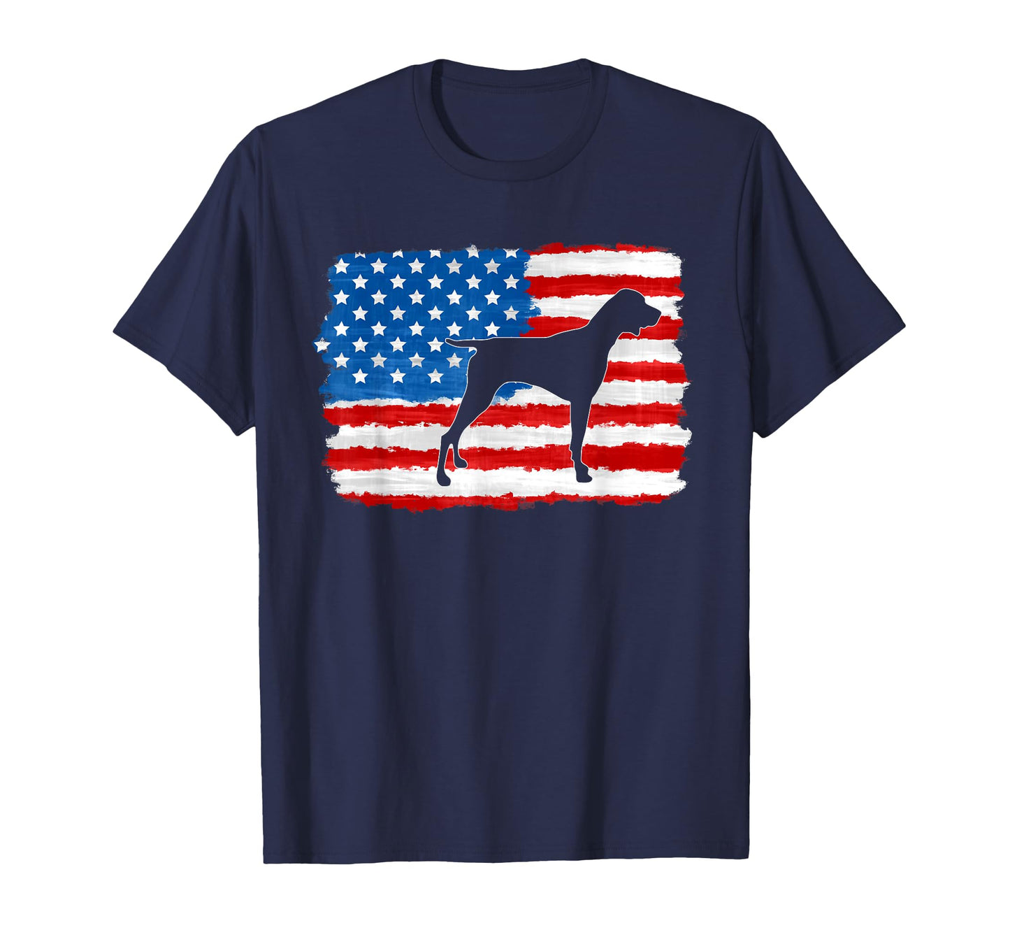 German Shorthaired Pointer 4th of July American Flag GSP Dog T-Shirt