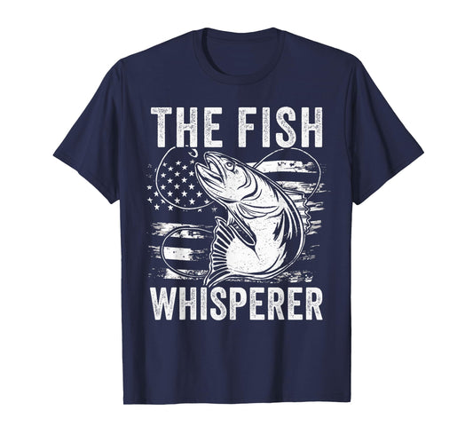 The Fish Whisperer US Flag Fishing T-Shirt