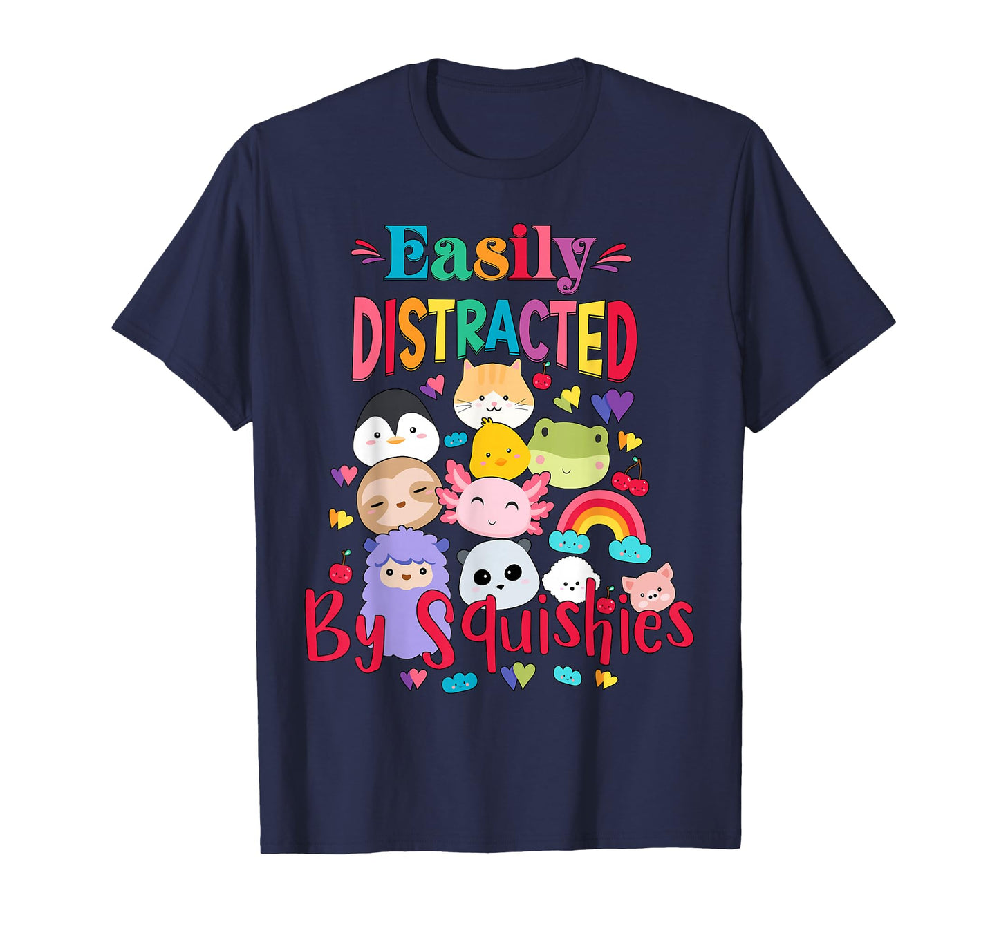 Girls Who Love Squishy Easily Distracted by Animal Squishies T-Shirt
