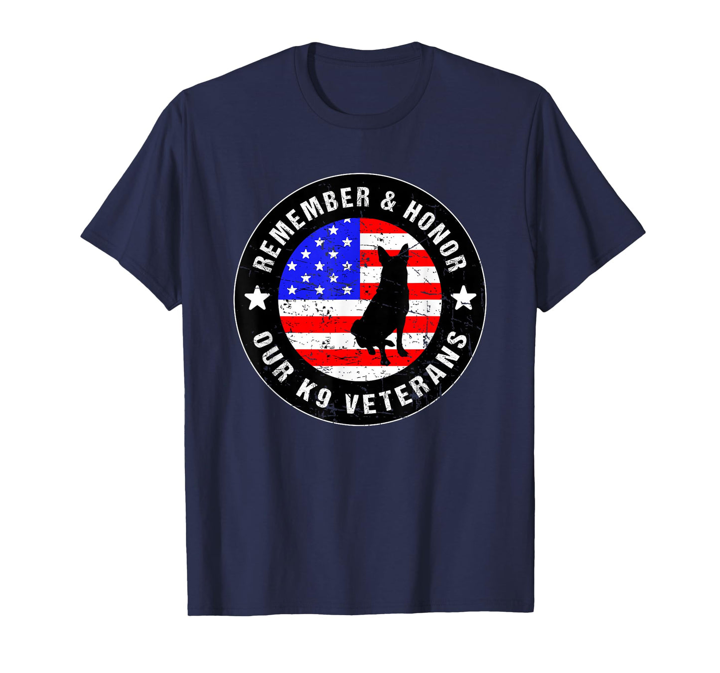 Remember & Honor Our K9 Veterans - US Military Dog T-Shirt