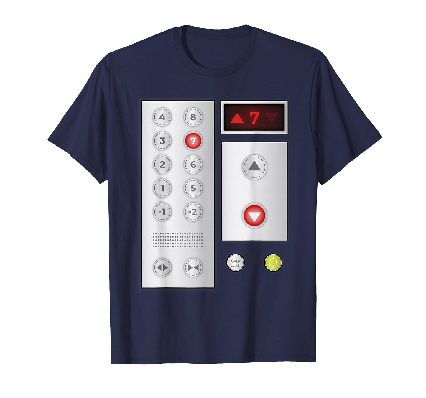 Cool Elevator Buttons Art Men Women Lift Halloween Costume T-Shirt