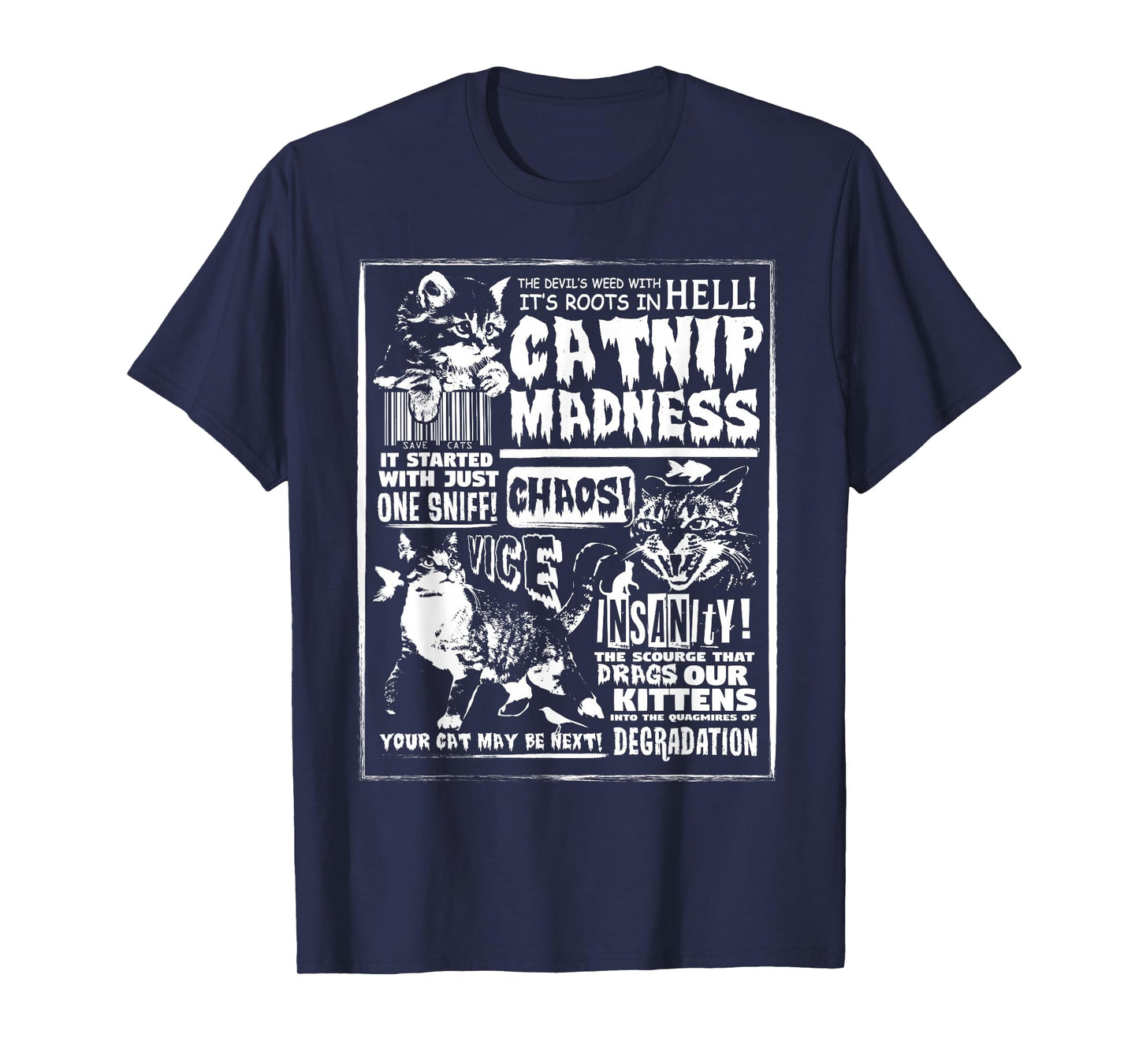 Catnip Madness Cute Kitten Cat Lover Gift for Cat Owners T-Shirt