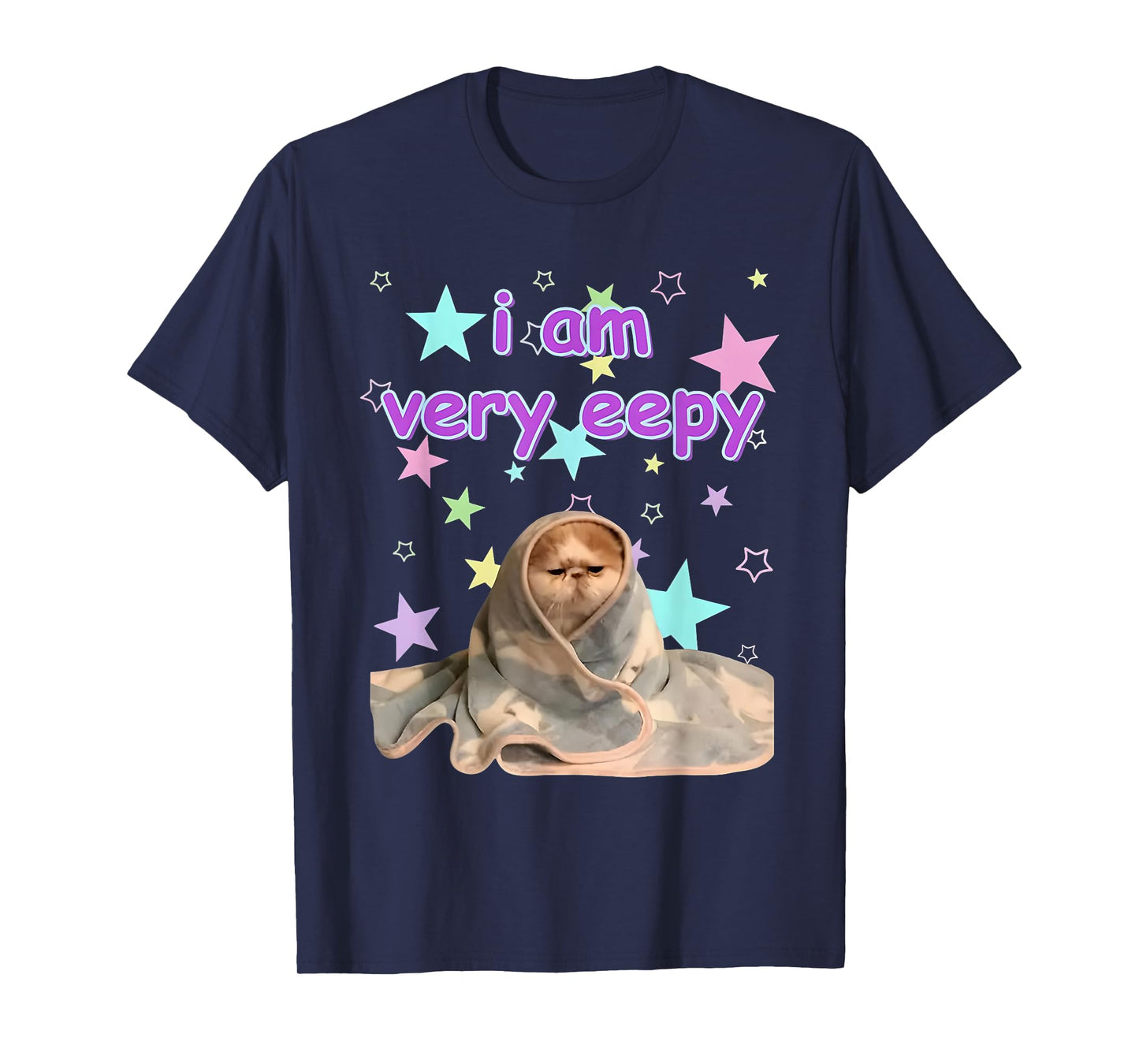 Eepy Cat Silly Sleepy Cat Meme Eepy Person Sleeping Lovers T-Shirt
