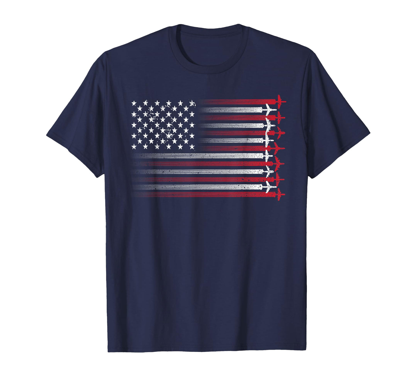 Cute Airplane Pilot Art For Men Women Aviation 4th Of July T-Shirt