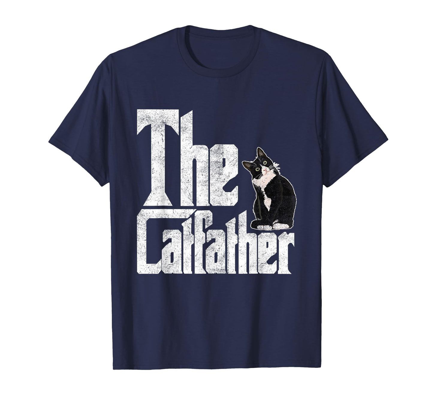 The Catfather Cat Father Mafia Whiskers Male Daddy T-Shirt Small