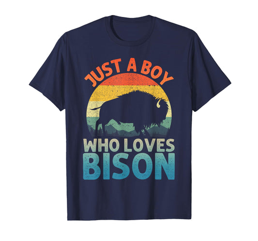 Cool Bison Design for Men Boys Wildlife Buffalo Lover Bison T-Shirt