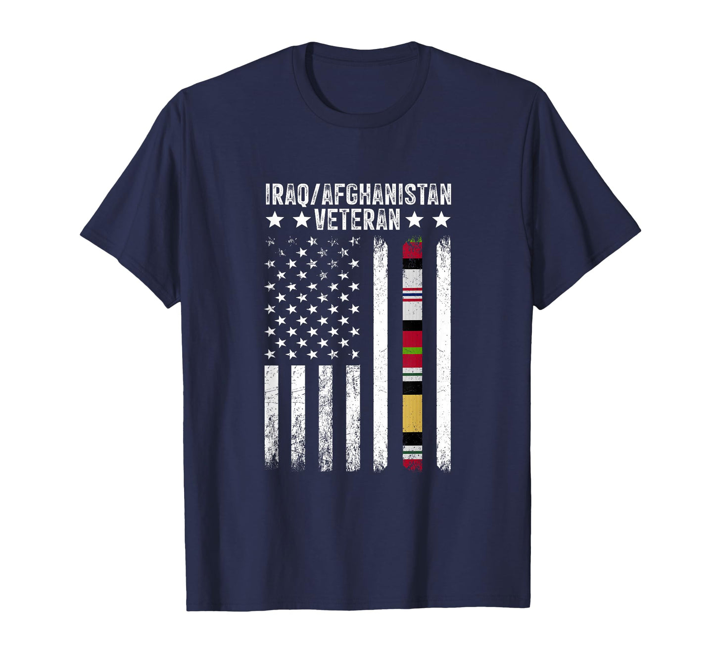 Proud Iraq Afghanistan Veteran Flag T-Shirt