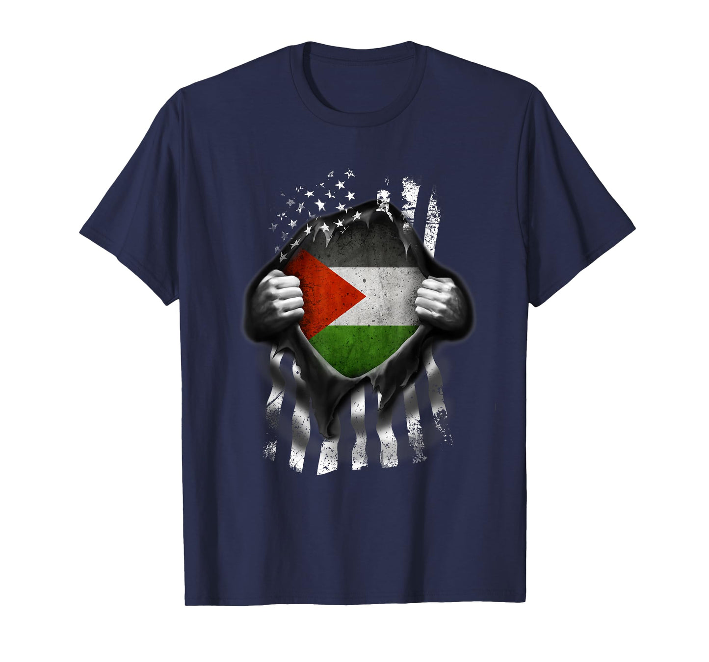 Palestinian American Flag T Shirt. Palestine National Flag T-Shirt